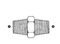 9010-04-02 by AdaptAll | -04 Male BSPT x -02 Male BSPT | Adapter | Carbon Steel