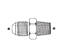 9011-04-02 by AdaptAll | -04 Male JIC x -02 Male BSPT | Adapter | Carbon Steel