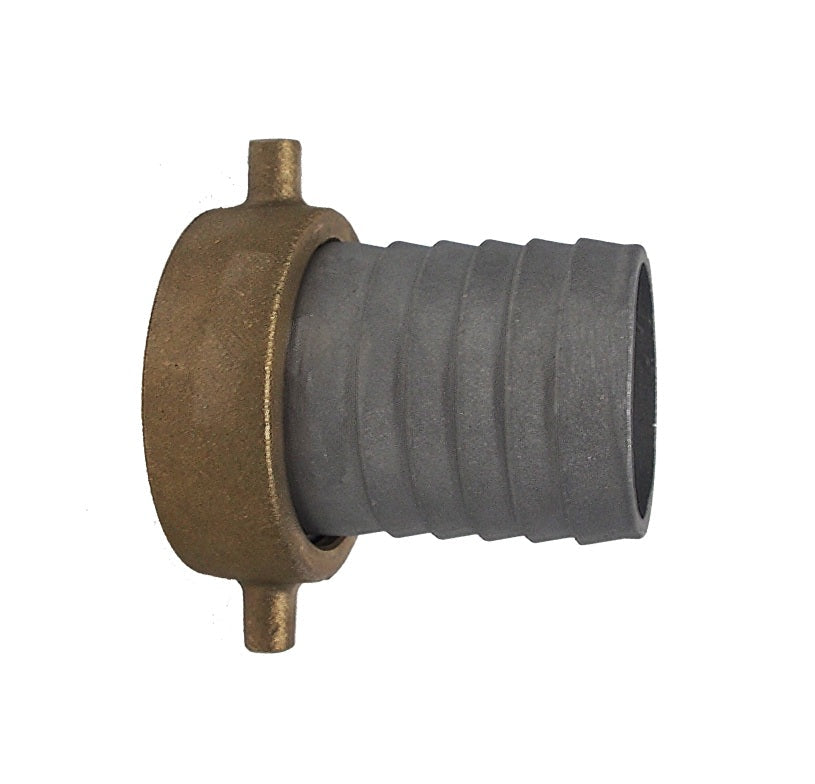 90130030 (PL30-AFSB) by PT-Coupling | 3" Discharge & Suction Hose Coupling | Female Shank | Aluminum with Brass Swivel Nut & Gasket