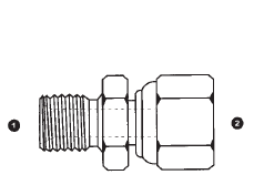 9019-04-L06-12 by AdaptAll | -04 Male BSPP x L06 Female Metric | Swivel Adapter | Carbon Steel