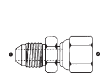 9022-04-L08-14 by AdaptAll | -04 Male JIC x L08 Female Metric | Swivel Adapter | Carbon Steel