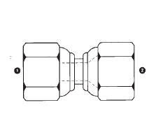 9027-16-16 by AdaptAll | -16 Female BSPP Swivel x -16 Female JIC | Swivel Adapter | Carbon Steel