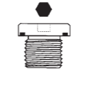 9028-02 by AdaptAll | -02 BSPP Countersunk Sealed Plug | Carbon Steel