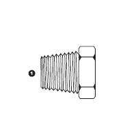 9030T-08 by AdaptAll | -08 BSPT Hex Plug | Carbon Steel