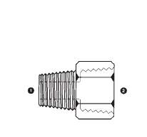 9031-08-06 by AdaptAll | -08 Male BSPT x -06 Female BSPT | Solid Adapter | Carbon Steel