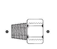 9032-16-08 by AdaptAll | -16 Male BSPT x -08 Female BSP | Solid Adapter | Carbon Steel