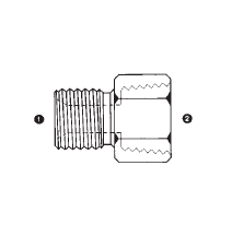 9035-06-04 by AdaptAll | -06 Male BSPP x -04 Female NPT | Solid Adapter | Carbon Steel