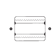 9043M-16-16 by AdaptAll | 16mm Female Metric Solid x 16mm Female Metric | Solid Adapter | Carbon Steel