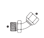 9047-10-10 by AdaptAll | -10 Male BSPP x -10 Female BSPP Swivel | 45° Elbow | Carbon Steel