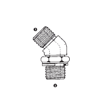 9051-06-04 by AdaptAll | -06 Male BSPP x -04 Male BSPP | Adjustable 45° Elbow | Carbon Steel