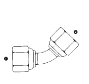 9053-12-12 by AdaptAll | -12 Female BSPP Swivel x -12 Female BSPP Swivel | 45° Elbow | Carbon Steel