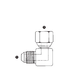 9056-12-12 by AdaptAll | -12 Male JIC x -12 Female BSPP Swivel | 90° Elbow | Carbon Steel