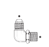 9059-08-12 by AdaptAll | -08 Male JIC x -12 Male BSPP | Adjustable 90° Elbow | Carbon Steel