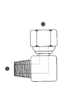 9062-08-08 by AdaptAll | -08 Male BSPT x -08 Female BSPP Swivel | 90° Elbow | Carbon Steel