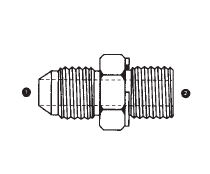 9068-12-26 by AdaptAll | -12 Male JIC x 26mm Male Metric | C/W Washer & O-Ring | Adapter | Carbon Steel