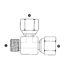 9095-08-08-08 by AdaptAll | -08 Male BSPP x -08 Female BSPP x -08 Female BSPP | Swivel Run Tee  | Carbon Steel