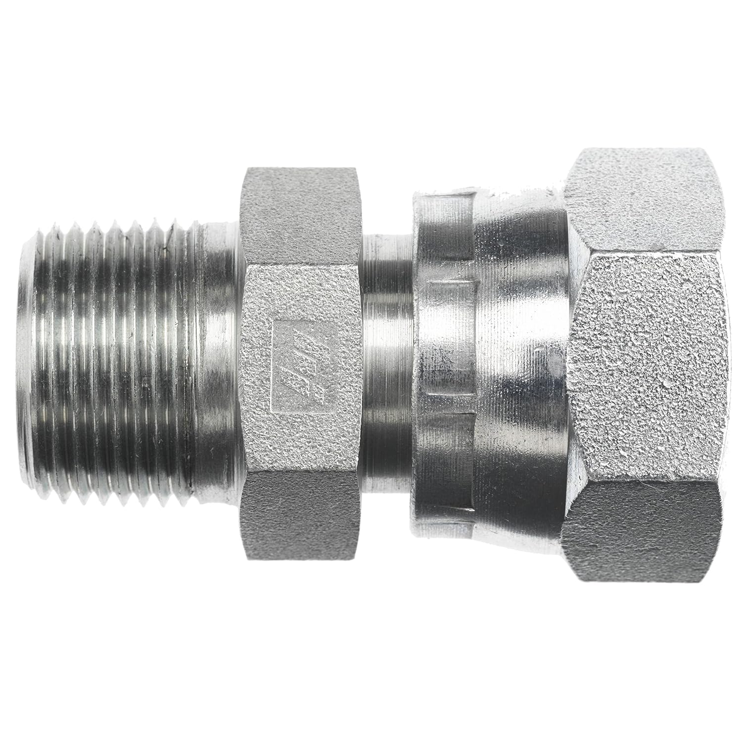 FS6505-12-12 by Brennan Inc. | -12 Male Pipe x -12 Female Face Seal Swivel | Straight | Steel