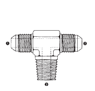 9164-12-12-12 by AdaptAll | -12 Male JIC x -12 Male JIC x -12 Male BSPT | Branch Tee | Carbon Steel