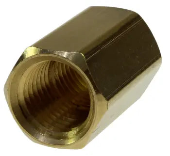 K0604 by Coilhose | Pipe Fitting | Hex Coupling | 3/8" Female NPT Thread x 1/4" Female NPT Thread | Brass