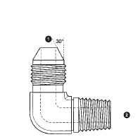 9224-04-04 by AdaptAll | -04 Male JIS x -04 Male BSPT | 90° Elbow | Carbon Steel