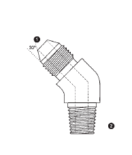9225-04-04 by AdaptAll | -04 Male JIS x -04 Male BSPT | 45° Elbow | Carbon Steel