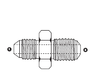9228-06-16 by AdaptAll | -06 Male JIC x 16mm Male Nissan | Adapter | Carbon Steel
