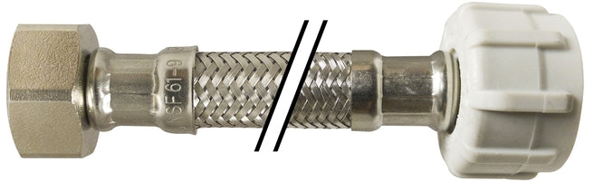 923512 by Midland | Ballcock Connector (Lead Free) | 1/2" Female Iron Pipe x 7/8" Ballcock | 12" Length | Straight | Chrome Plated Brass