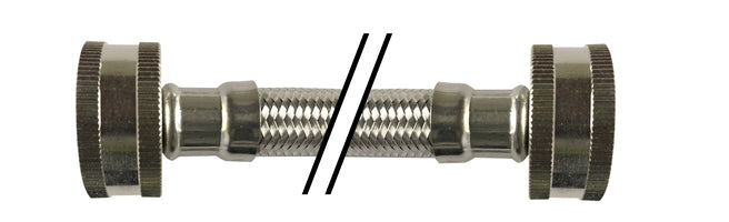 923936 by Midland | Washing Machine Connector | Lead Free | 3/4" Female Garden Hose x 3/4" Female Garden Hose | 36" Length | Chrome Plated Brass
