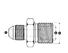 9247-20-35-45 by AdaptAll | -20 Male JIC x -35 Tube x -45 Male Kobelco | Carbon Steel