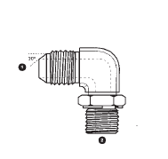9259-06-06 by AdaptAll | -06 Male JIS x -06 Male BSPP | Adjustable 90° Elbow | Carbon Steel