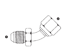 9260-12-12 by AdaptAll | -12 Male JIC x -12 Female BSPP Swivel | 45° Elbow | Carbon Steel