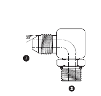 9278-04-04 by AdaptAll | -04 Male JIS x -04 Male SAE O-Ring Boss | Adjustable 90° Elbow | Carbon Steel