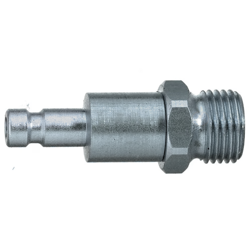 9287 20 19 by Parker | Legris Plug Quick Disconnect | M5 Male Metric Thread | 9 mm Hex | 28 mm Length | Straight | Nickel-Plated Brass | Pack of 5