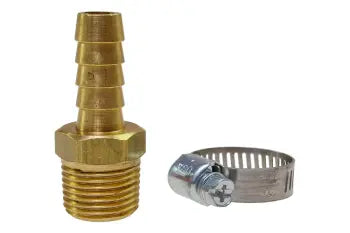RK01 by Coilhose | Hose Fitting | Repair Kit | 1/4" Hose ID | 1/4" NPTM Barb & Clamp | Straight | Brass