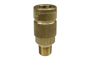 165 by Coilhose | Coilflow™ Automotive Tru-Flate Interchange Coupler | Manual | 1/4" Body Size | 3/8" Male NPT Thread | Straight | Brass (Type 16)