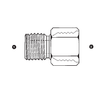 9335-18-08 by AdaptAll | 18mm Male Metric x -08 Female SAE O-Ring Boss | Solid Adapter | Carbon Steel