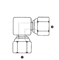 9355-05-05 by AdaptAll | -05 Female JIC x -05 Female JIC Swivel | 90° Elbow | Carbon Steel