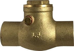 940366LF by Midland | Lead Free Swing Check Valve C x C | 1-1/2" Solder End x 1-1/2" Solder End | Brass