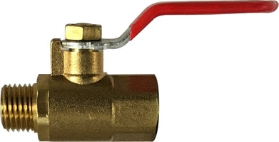 944103 by Midland | Forged Mini Ball Valve | 3/8" Female Pipe x 3/8" Male Pipe | Brass