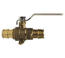 945623LF by Midland | Lead Free PEX Ball Valve | PEX Drain Valve | 1" C/E PEX x 1" C/E PEX | Brass
