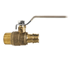 945631LF by Midland | Lead Free PEX Ball Valve | PEX Valve | 1/2" Male Pipe x 1/2" C/E PEX | Adapter | Brass