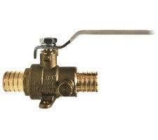 945652LF by Midland | Lead Free PEX Ball Valve | PEX Drain Valve | 1" PEX x 1" PEX | Brass