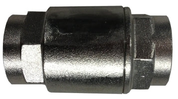 949442 by Midland | Two-Piece Barrel Type Spring Check Valve | 3/8" Female NPT x 3/8" Female NPT | Stainless Steel
