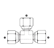 9555-10-10-10 by AdaptAll | -10 Female JIC x -10 Female JIC x -10 Female JIC Swivel | Tee | Carbon Steel