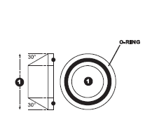 9777-08 by AdaptAll | -08 BSPP Flat-Face 30° Sealing Seat(HIAB) | Carbon Steel