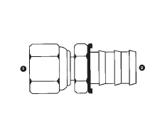 9900-04-04 by AdaptAll | -04 Female BSPP Swivel x -04 Push-On Hose Barb | Adapter | Carbon Steel