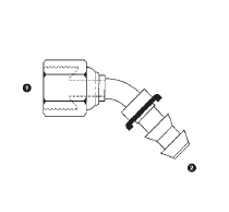 9905-10-10 by AdaptAll | -10 Female BSPP Swivel x -10 Push-on Hose Barb | 45° Elbow | Carbon Steel