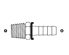 9915-06-08 by AdaptAll | -06 Male BSPT x -08 Push-on Hose Barb | Carbon Steel