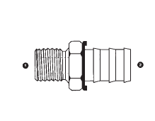 9920-04-04 by AdaptAll | -04 Male BSPP x -04 Push-on Hose Barb | Carbon Steel