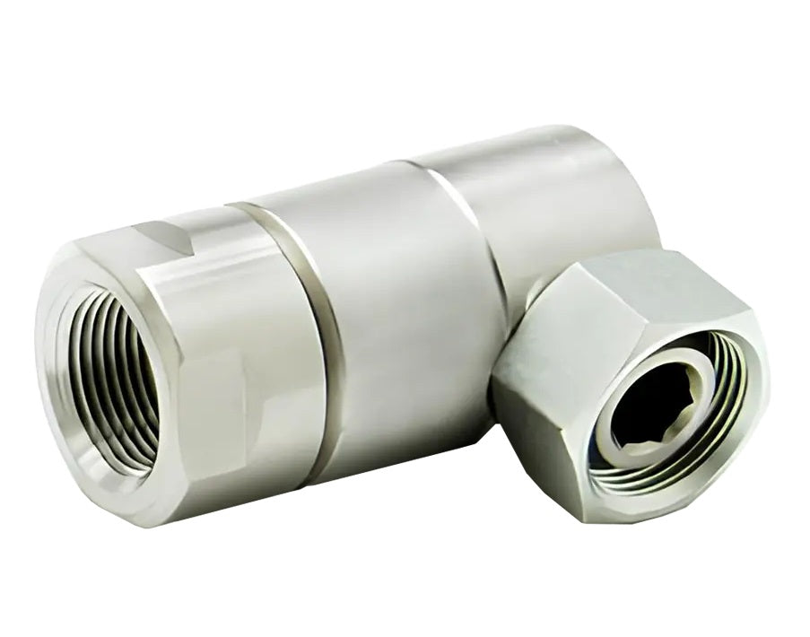 9SS8FP50XPS50-Ni-V by Super Swivel | 6223-Ni-V | 1/2-14 Female Pipe NPTF x 1/2-14 Female Pipe Swivel NPSM | 0.390" Through Hole | 90° Elbow | Electroless Nickel | Viton Seal